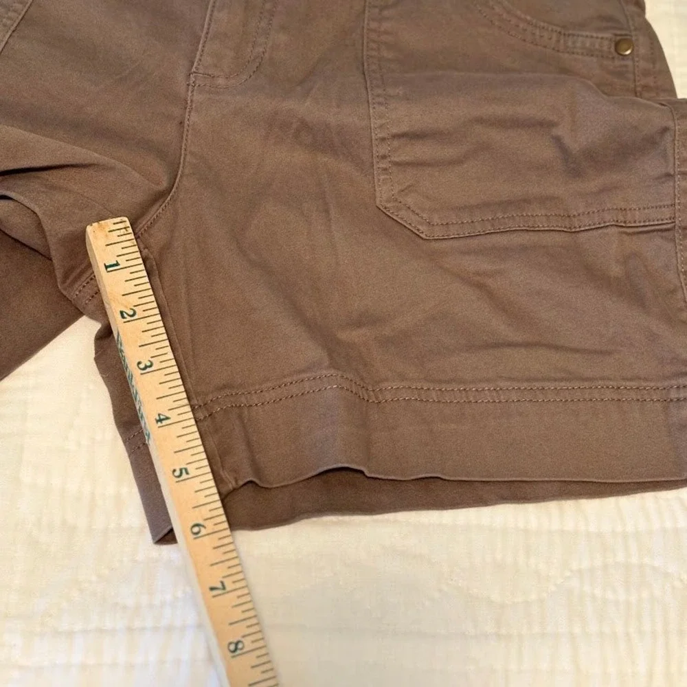 Dakota Blue Utility Shorts Women 6 Brown Cotton Stretch Boho Cargo‎ Pockets